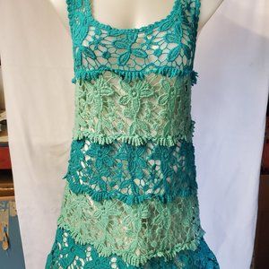 Women's Solitaire Medium Knit Floral Pullover Top VGC